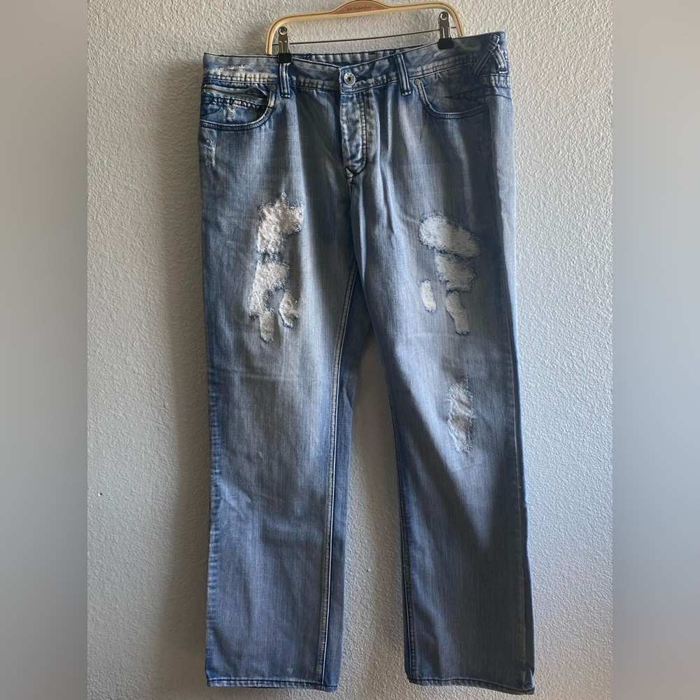 DINAMIT Rare Denim from Italy Light Wash Distressed Men’s Denim Jeans Size 40